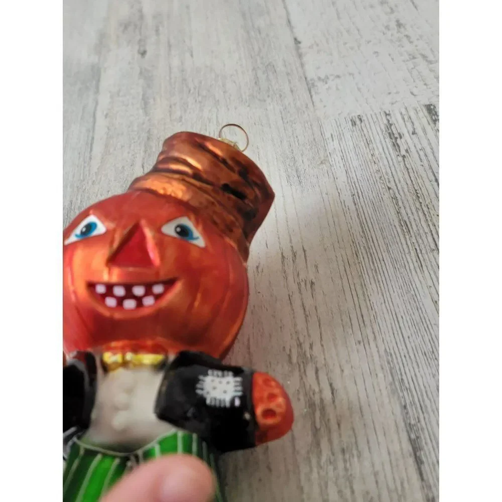 Radko pumpkin pete blown glass ornament Halloween‎